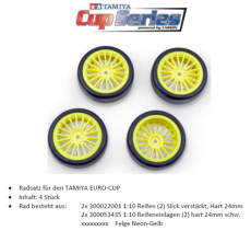 Tamiya Euro Cup Radsatz ( 4stk ) #300099645 TC R�der-Set FI-Y Euro Cup (4)
